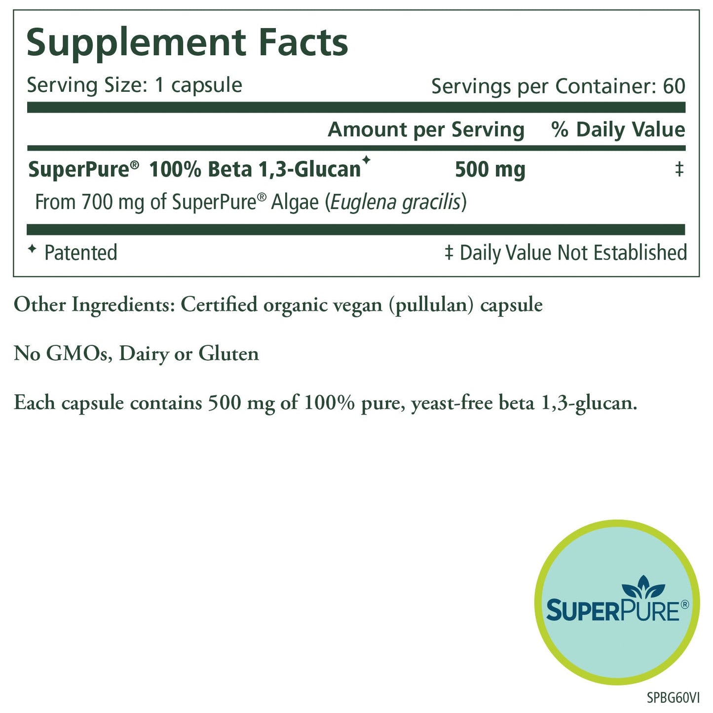 The Synergy Company SuperPure® Beta 1,3-Glucan Extract