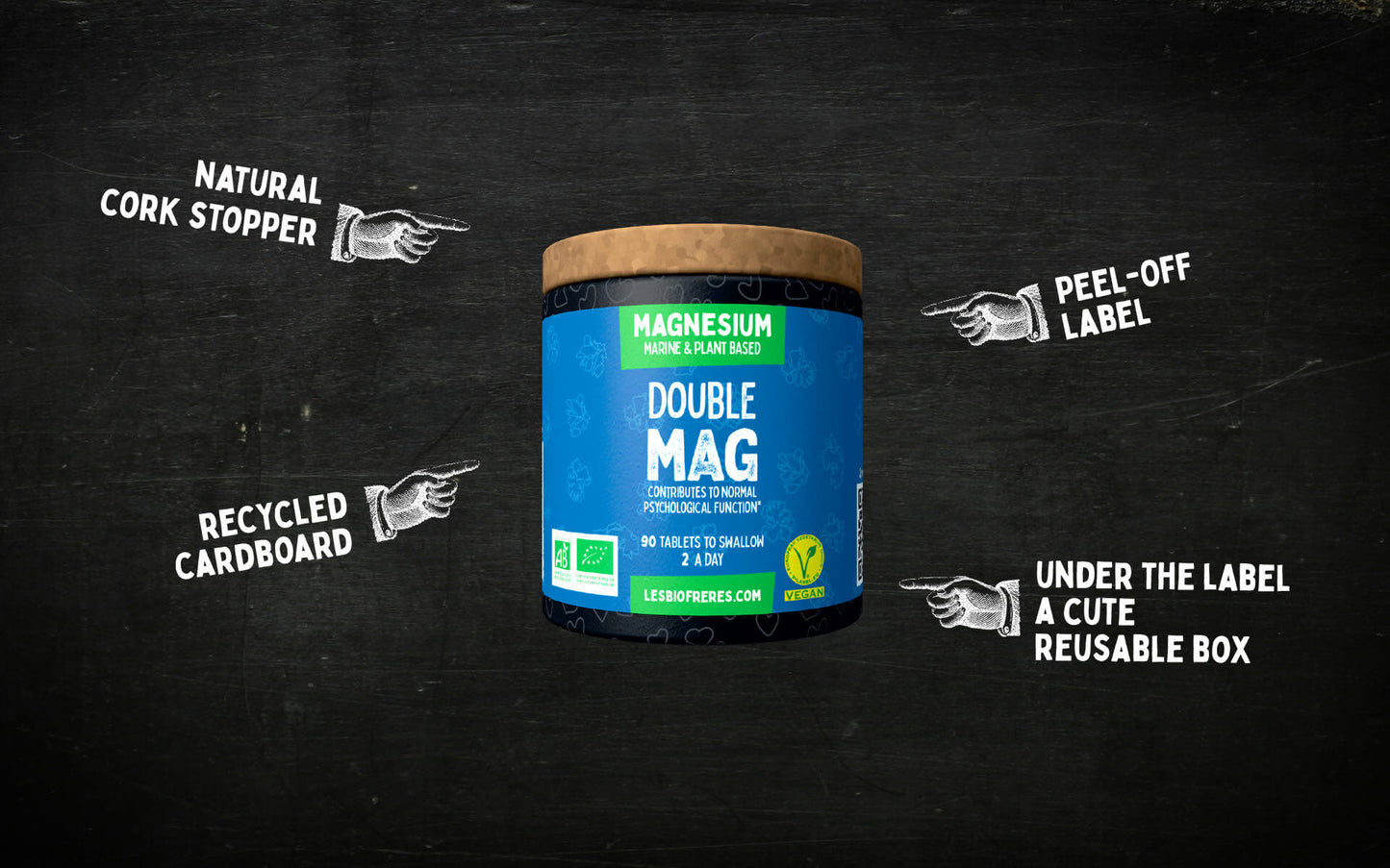 DoubleMAG, Vegan Magnesium of Natural Origin from the organic Bros