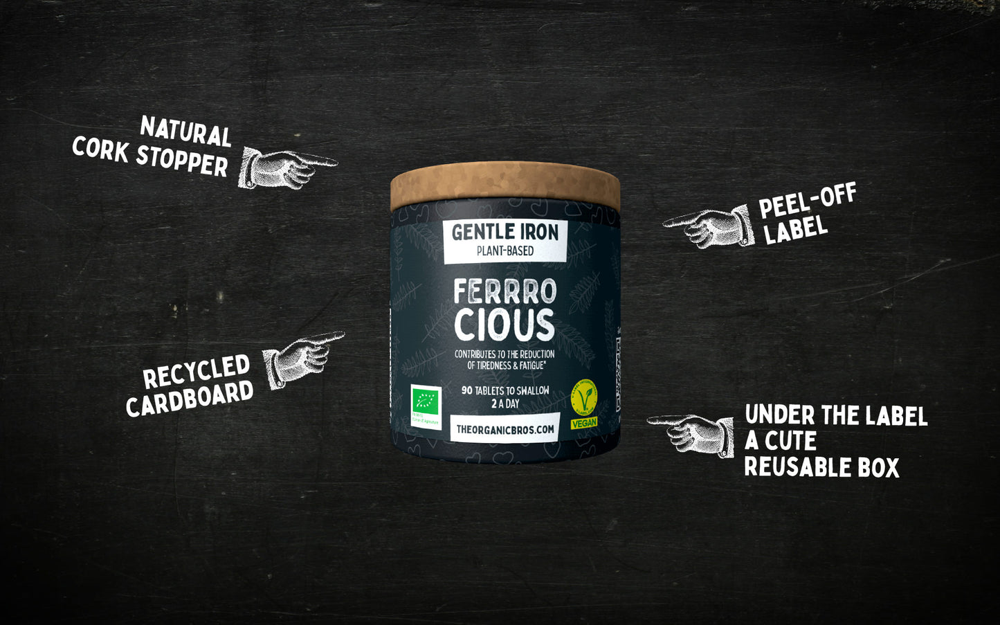 Ferrrocious, vegan iron of natural origin from the organic Bros