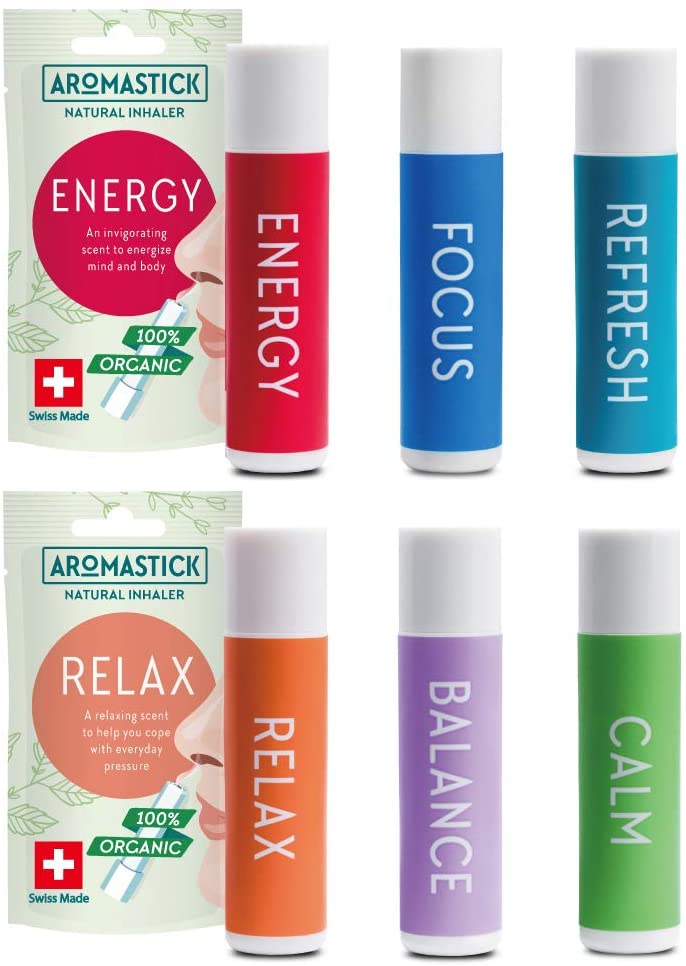 Aromastick Nasal Inhalers Focus, Energy, Refresh