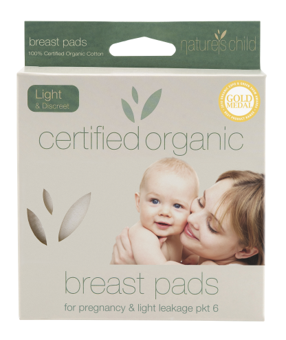 Nature���s Child Organic Cotton Reusable Breast Pads Pkt 6
