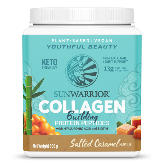 Sunwarrior Collagen Building Protein Peptides 500g - Salted Caramel
