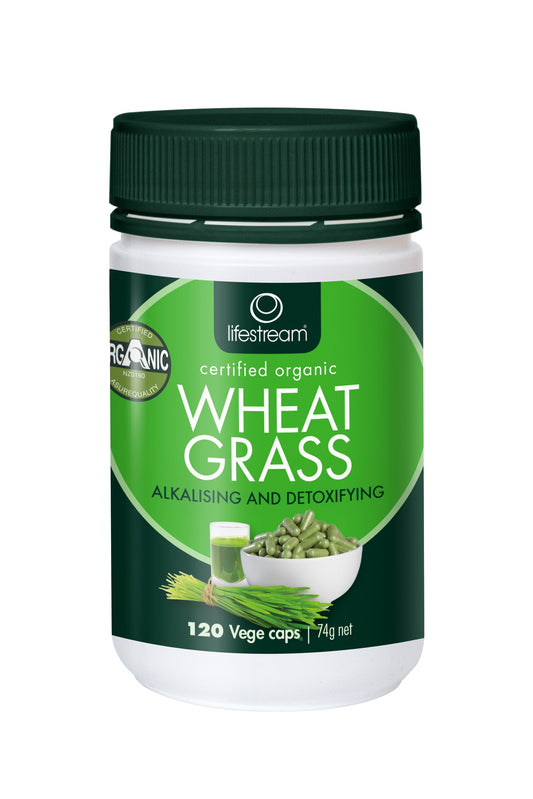 Lifestream Organic Wheat Grass 120 Capsules