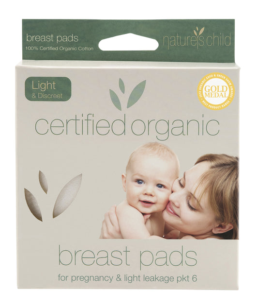 Nature���s Child Organic Cotton Reusable Breast Pads Pkt 6