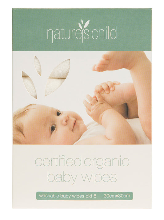 Natures Child Reusable Baby Wipes ��� Organic Cotton Bo