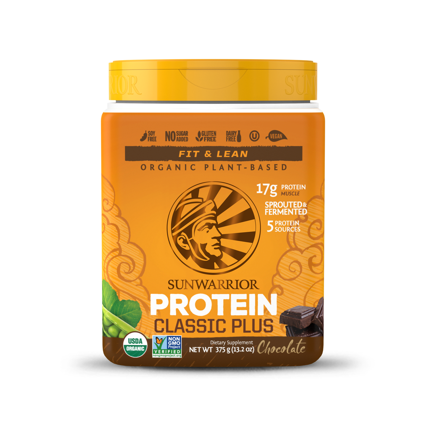 Sunwarrior Classic Plus Protein Powder 375g - Chocolate