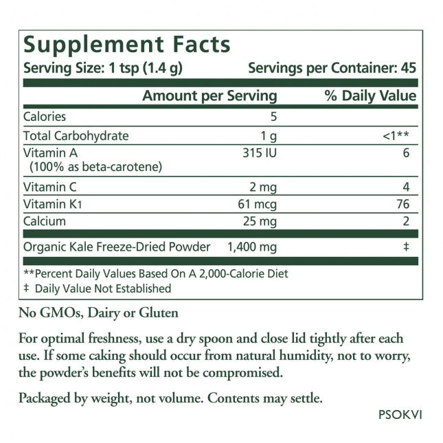 The Synergy Company Kale Powder 65g Powder - Expired [November 2022]