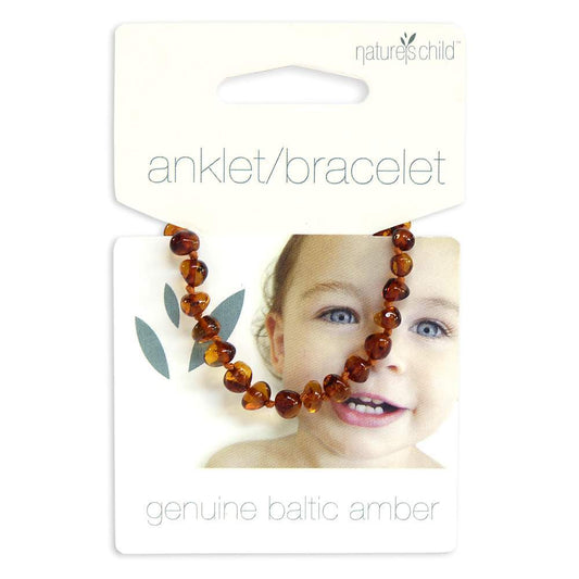 Natures Child Amber Baby Anklet/Bracelet Cognac